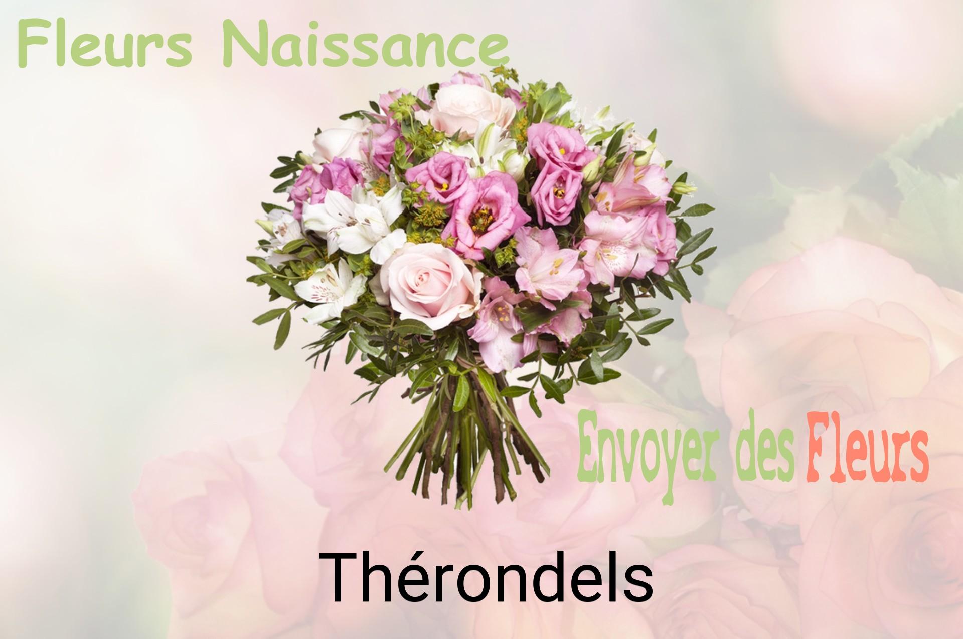 Bouquet de fleurs de naissance livré à Thérondels